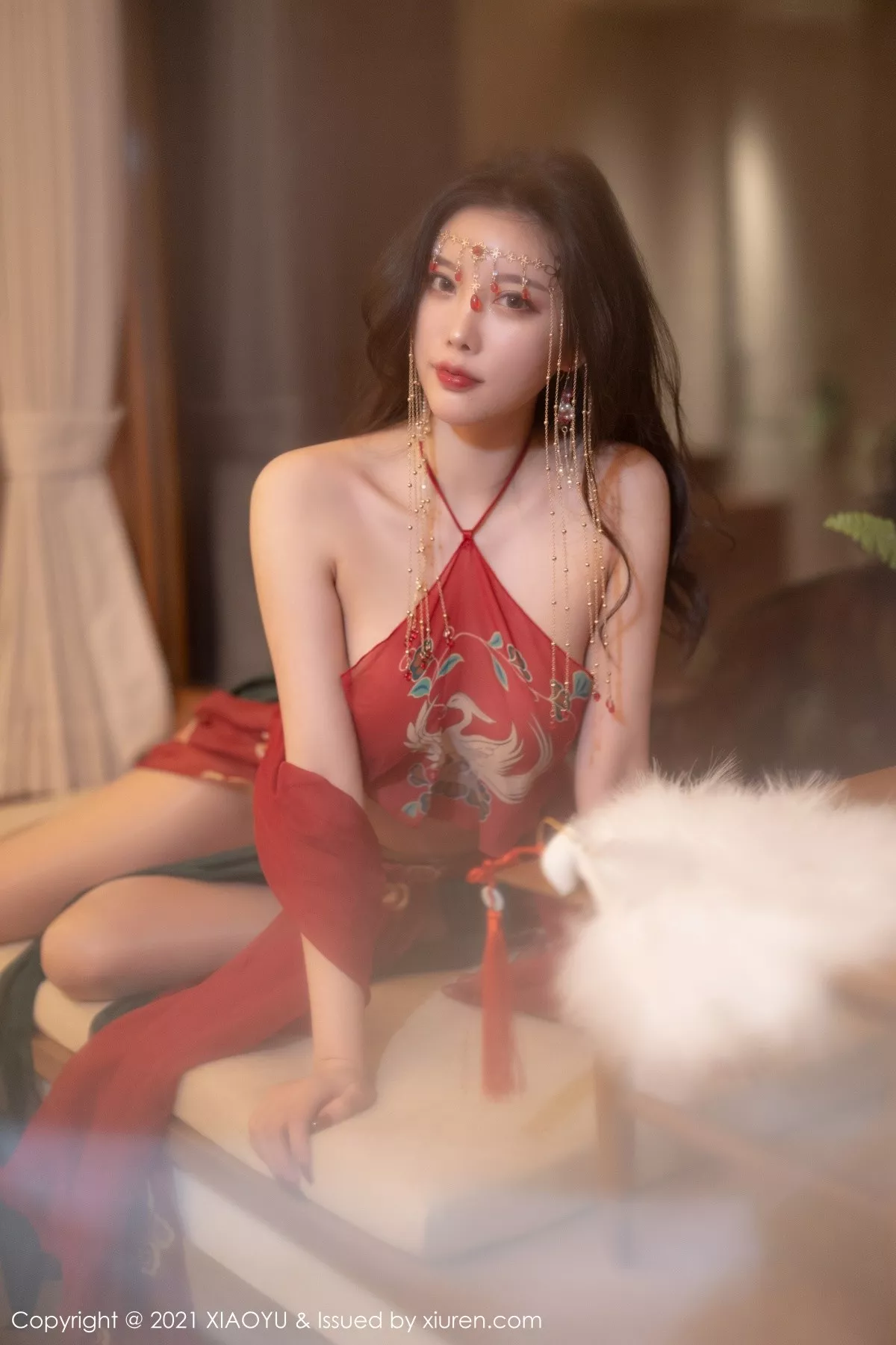 秀人集.com_[XiaoYu画语界]Vol.688_女神杨晨晨sugar丽江心愿旅拍私房红色古装肚兜撩人诱惑写真83P